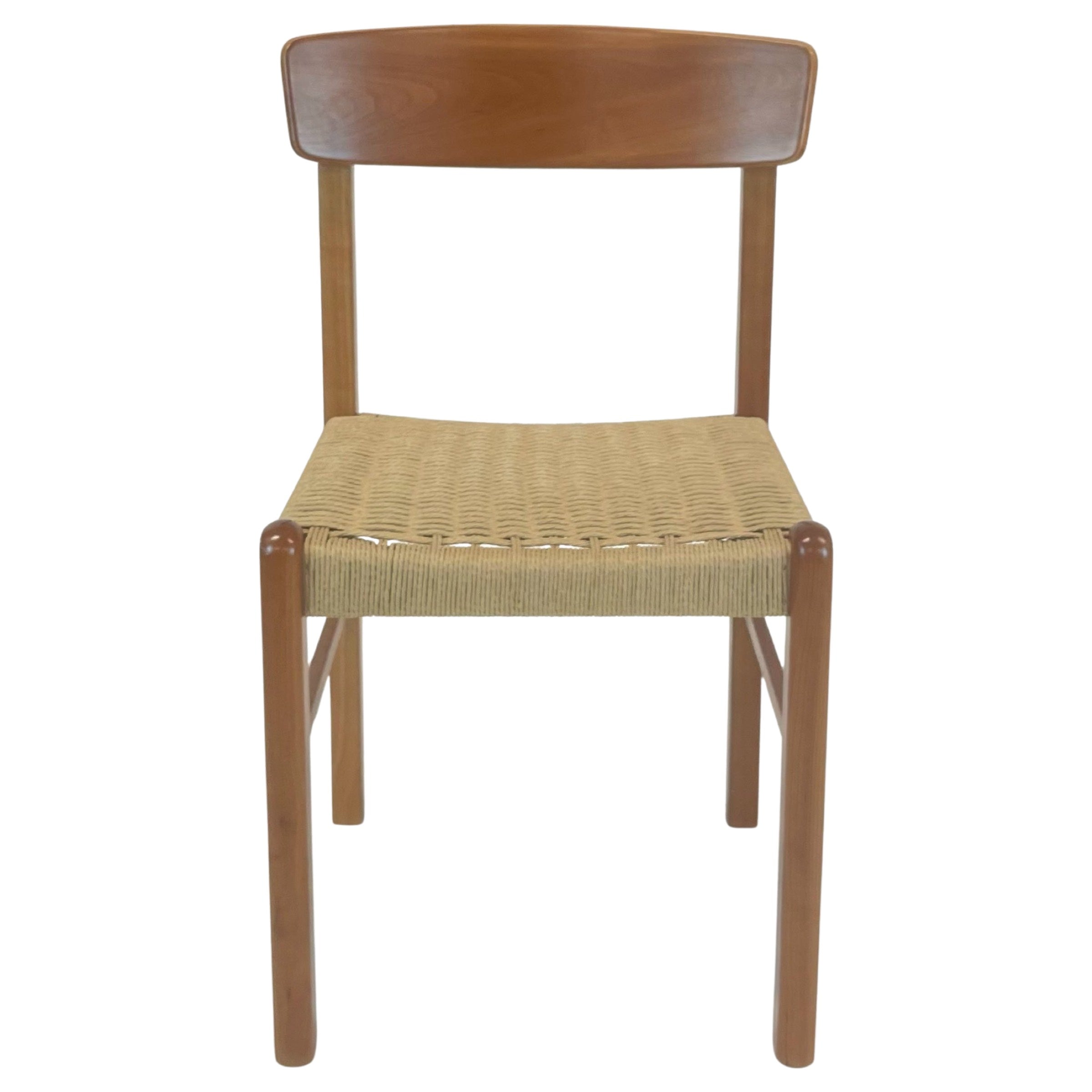 Teak & Papercord Dining Chair